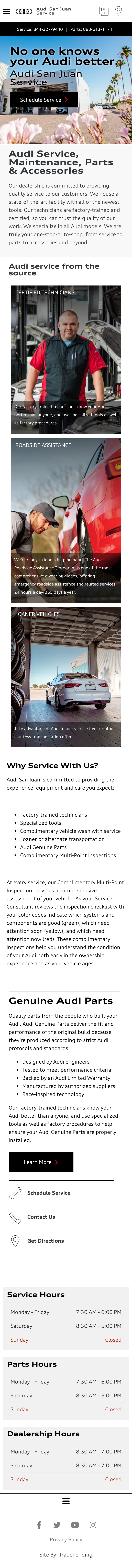 Audi San Juan Service mobile — Home